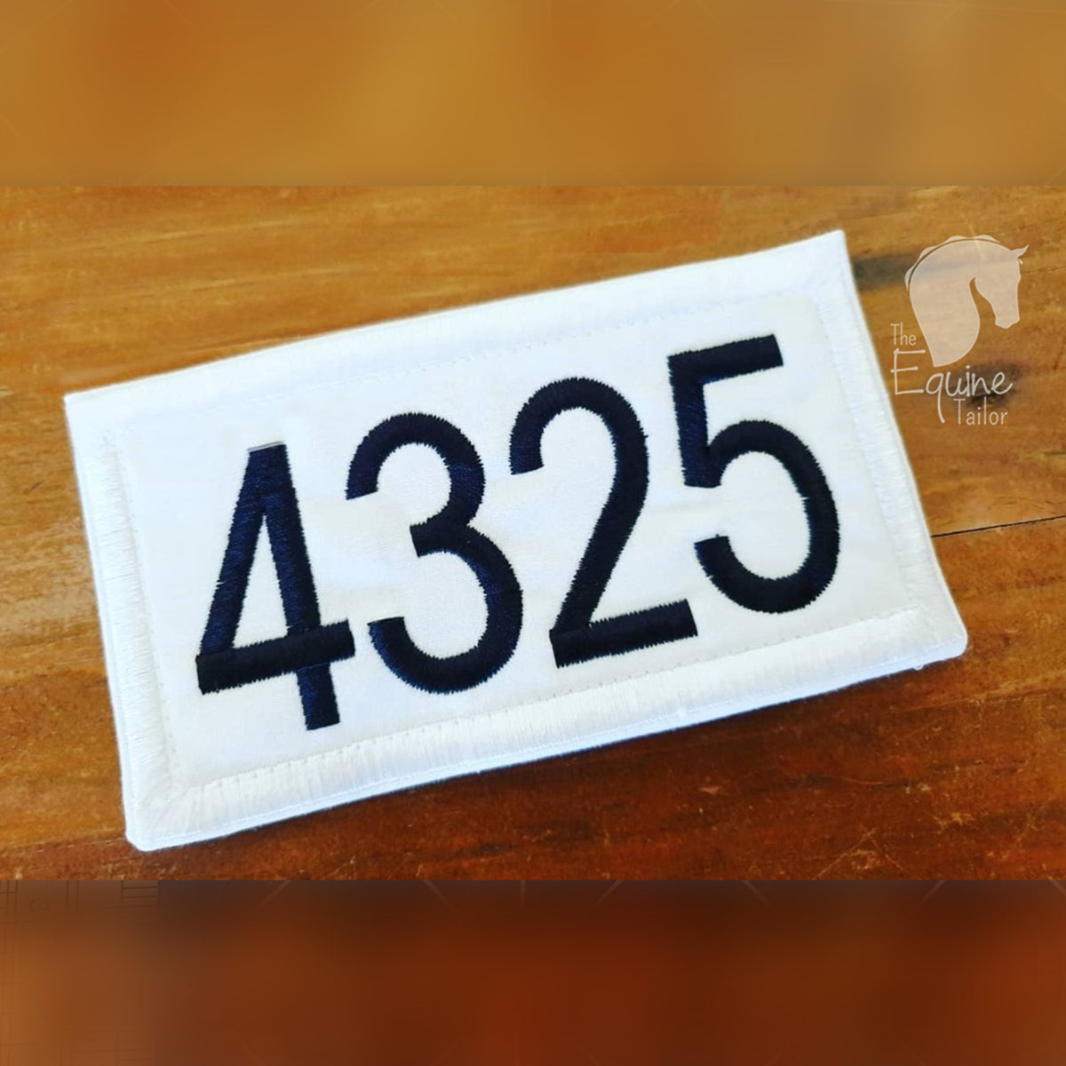 Embroidered Bridle numbers for saddle pad 1 pair for each side of you
