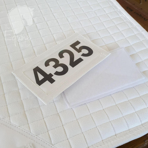 Competition numbers - Interchangeable - comes with velcro backing and hook side for saddle pad