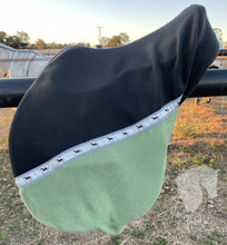 Fitted Saddle Cover - Custom Made -  With Ribbon and up to 3 colours