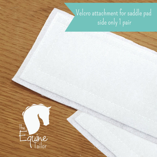 Extra Saddle pad number velcro attachment - loop side - soft side -  1 pair