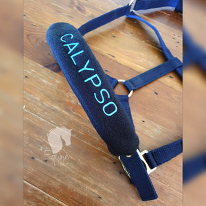 Embroidered Personalized Noseband Cover for Halters